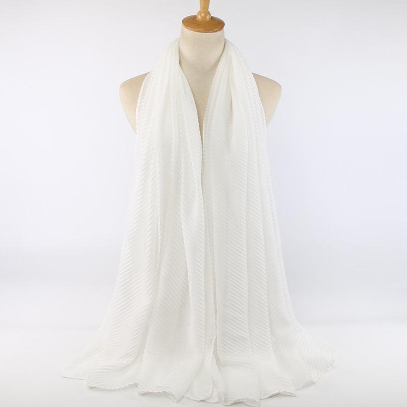 Women Crinkle Hijab Shawl Plain Wrap Scarf
