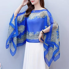 Paisley Print Chiffon Shawl Boho Sunscreen Wrap Beach Towel