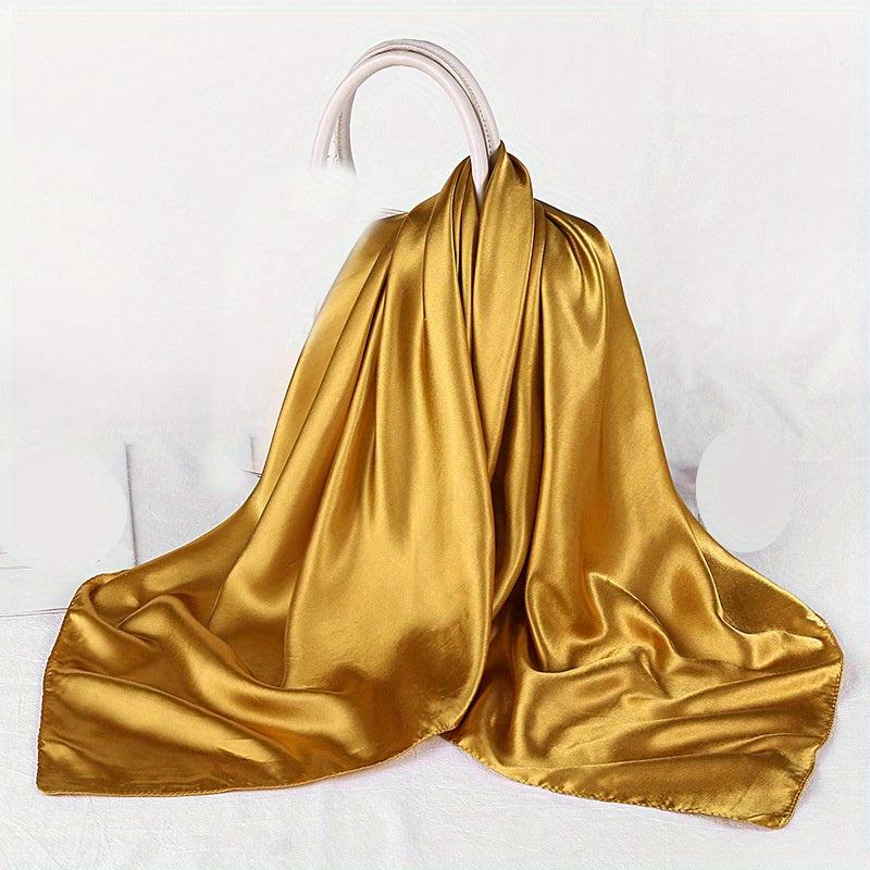 Silk Scarf Square Scarf Satin Headscarf Neck Scarves For Women And Girls
