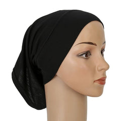 Women's Anti Slip Bandana Hat Bottom Scarf Solid Warm Hat