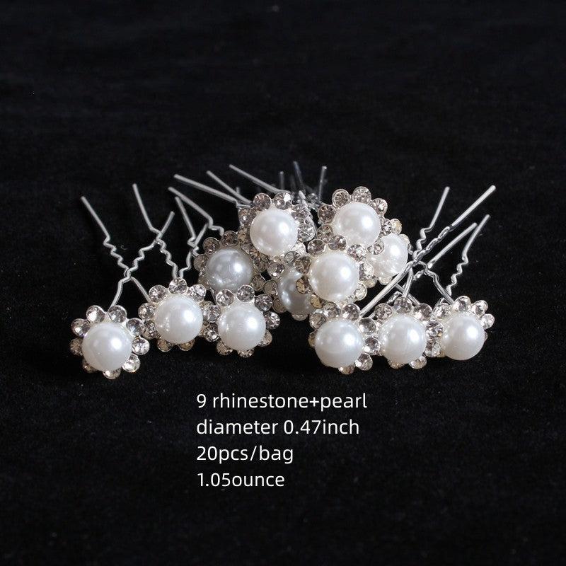 20pcs Pearl Hair Clips Metal Barrette Wedding Hair Pins Bridal Hair Accessories