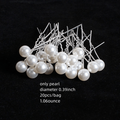 20pcs Pearl Hair Clips Metal Barrette Wedding Hair Pins Bridal Hair Accessories