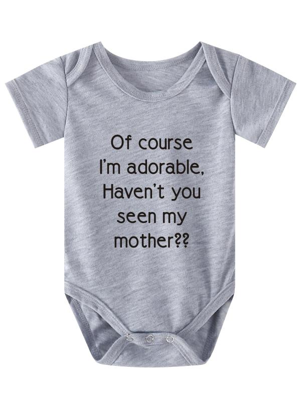 Baby Boys Adorable Short Sleeve Onesie for Summer