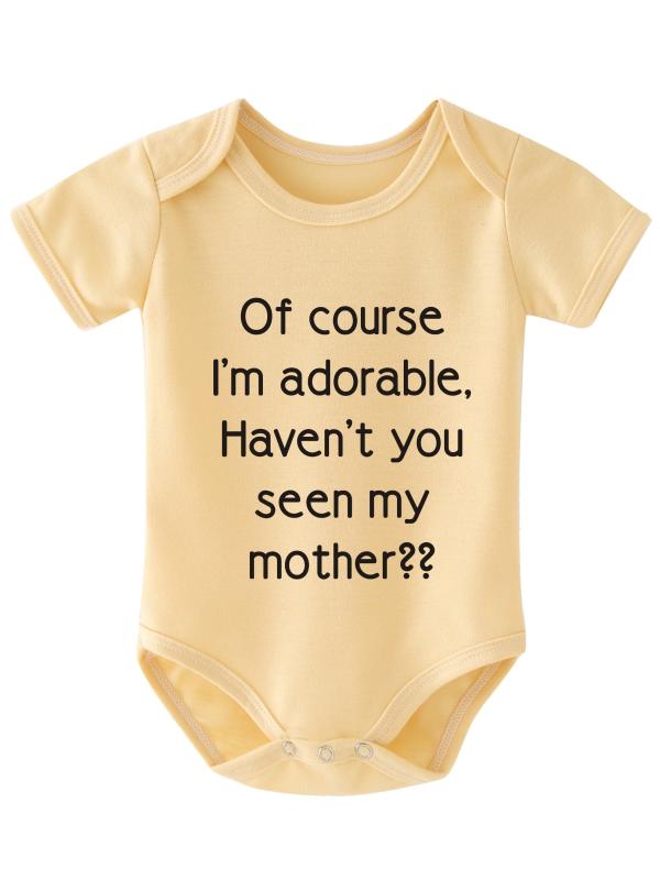 Baby Boys Adorable Short Sleeve Onesie for Summer