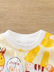 Cartoon Animals Print Cotton Romper for Summer