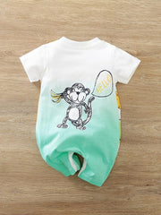 Cartoon Animals Print Cotton Romper for Summer