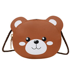 Kids Cartoon Animal Crossbody Bag With Strap And Zipper