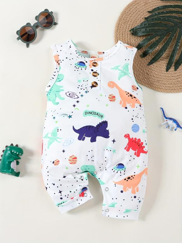 Animal Print Romper for Boys - Summer Ready