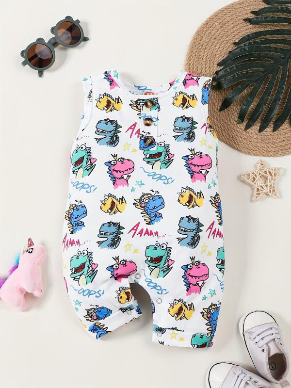 Animal Print Romper for Boys - Summer Ready
