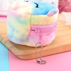 Plush Cartoon Unicorn Cat Bear Bunny Coin Purse Key Pendant Bag for Kids
