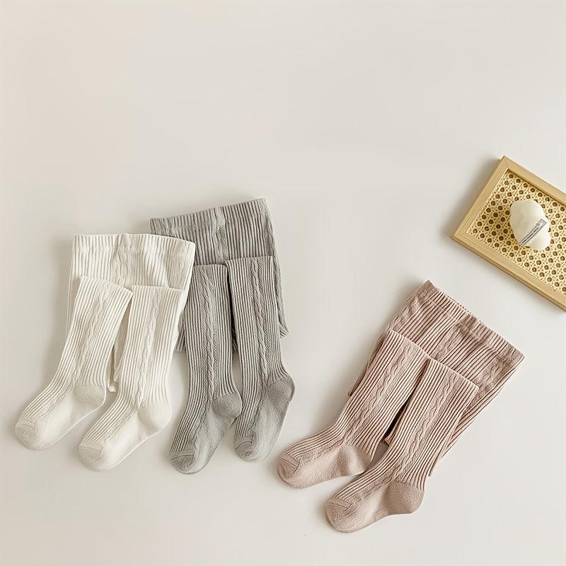 Girls Knit Leggings Baby Children Tights Pants Stockings