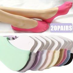 10 Pairs Kids Non Slip Invisible Socks for Girls Spring Summer