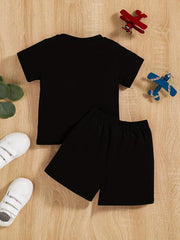 Baby Boys Casual Set Pop Los Angeles T shirt & Shorts Set Kids Clothes