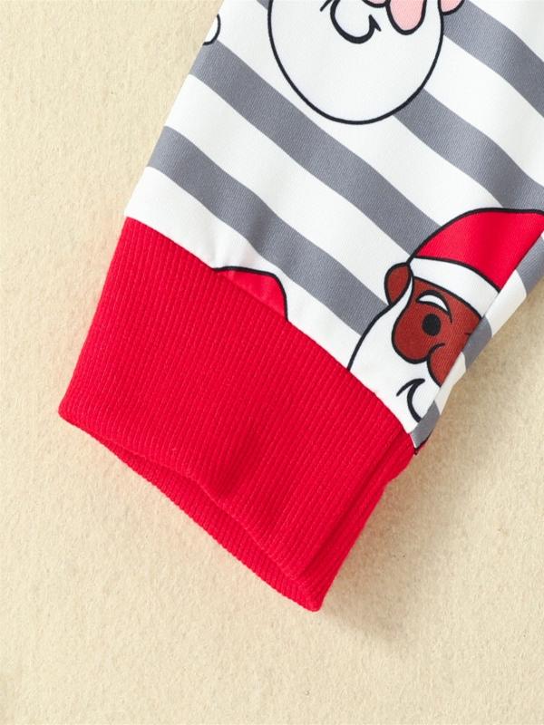 2pcs Baby Christmas Print Long Sleeve Trousers Set