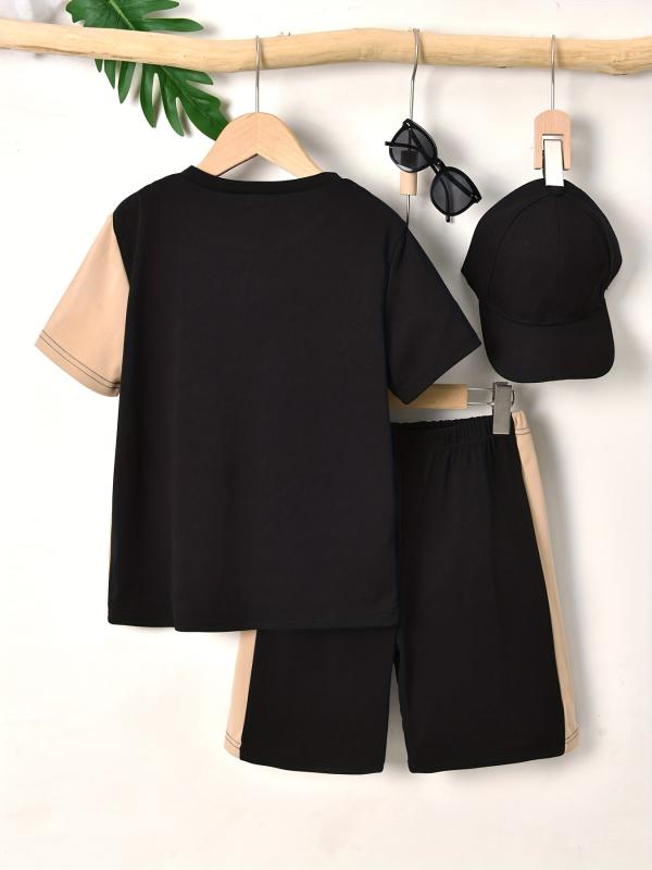 Boys Street Style T-shirt & Shorts Set for Summer