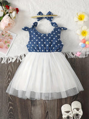Toddler Girl Floral Mesh Dress Princess Dress