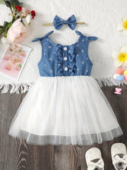 Toddler Girl Floral Mesh Dress Princess Dress
