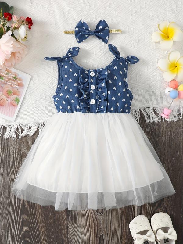 Toddler Girl Floral Mesh Dress Princess Dress