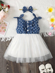 Toddler Girl Floral Mesh Dress Princess Dress
