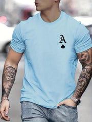 Spade A Print Men's Tee Casual Comfy Summer T-shirt