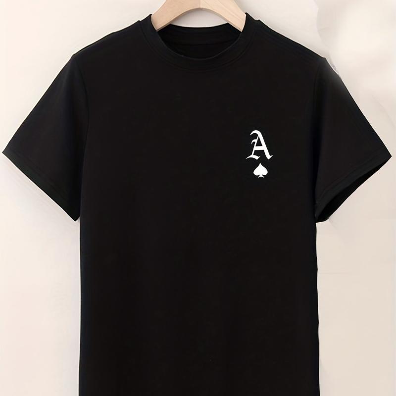 Spade A Print Men's Tee Casual Comfy Summer T-shirt