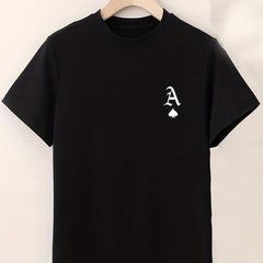 Spade A Print Men's Tee Casual Comfy Summer T-shirt