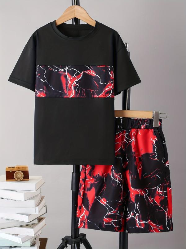 Boys Camo Outfit T-shirt & Shorts Kids Summer Set