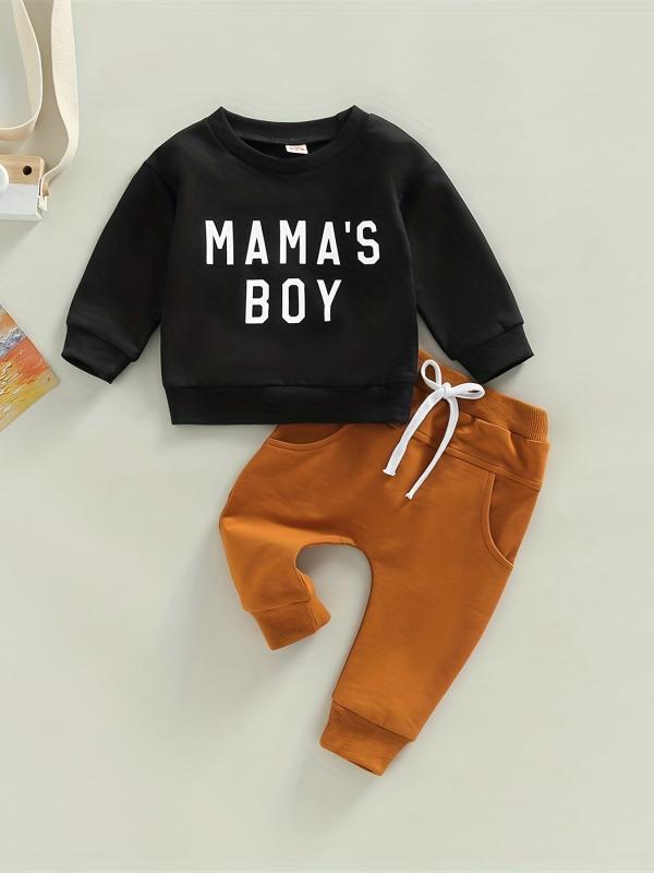 Baby Boys MAMA'S BOY Sweatshirt Trousers Set