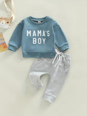 Baby Boys MAMA'S BOY Sweatshirt Trousers Set