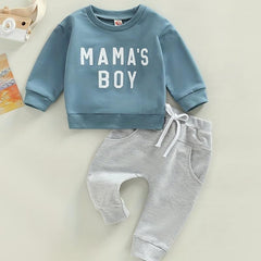 Baby Boys MAMA'S BOY Sweatshirt Trousers Set