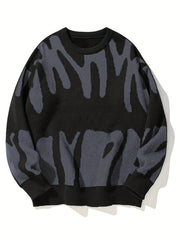 Men's Knitted Sweater Casual Round Neck Pullover for Fall Winter