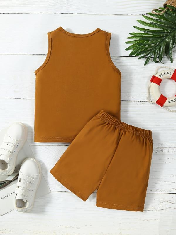 Boys Casual Tank Top & Shorts Set for Summer