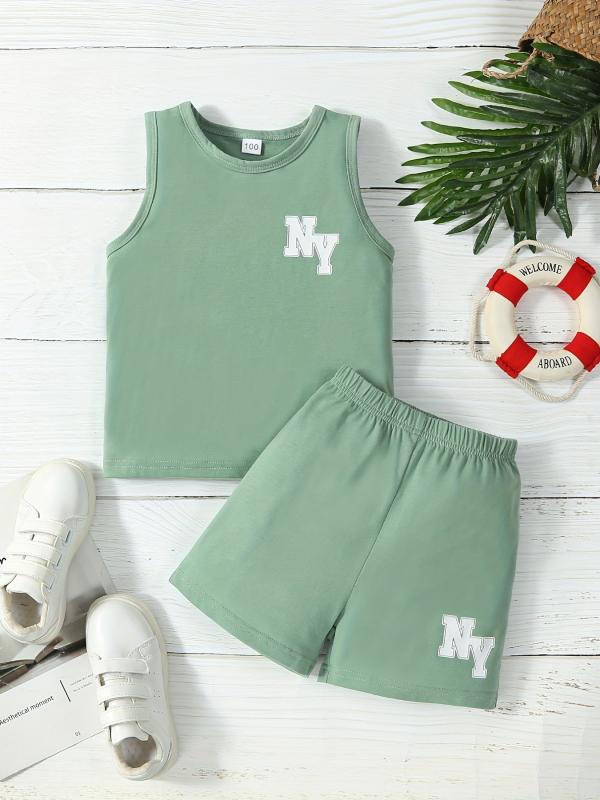 Boys Casual Tank Top & Shorts Set for Summer