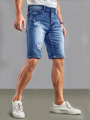 Men's Distressed Denim Shorts for Summer