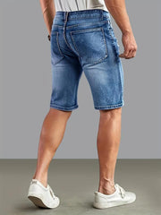 Men's Distressed Denim Shorts for Summer