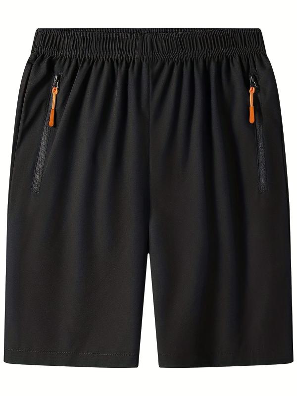 Men's Quick Dry Comfy Shorts with Zipper Pockets for Summer Gym