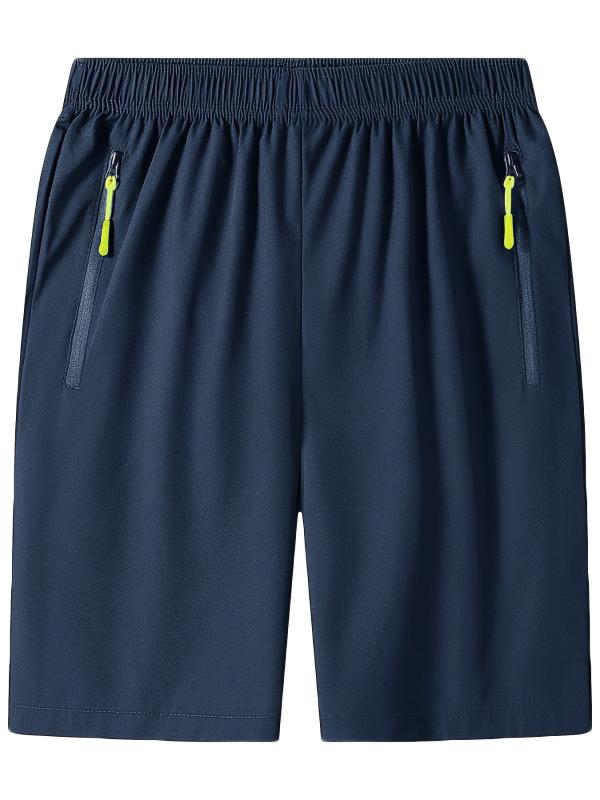 Men's Quick Dry Comfy Shorts with Zipper Pockets for Summer Gym