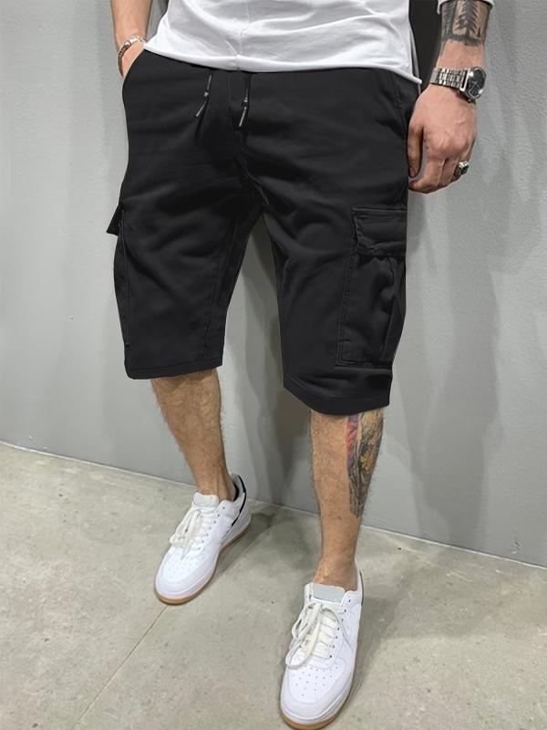 Classic Cargo Shorts Men's Casual Pocket Waist Drawstring Cargo Shorts