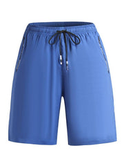 Men's Quick Dry Breathable Shorts, Elastic Waist, Side Pockets