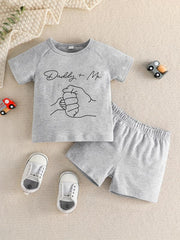 Daddy And Me Short Sleeve Tee And Shorts Set