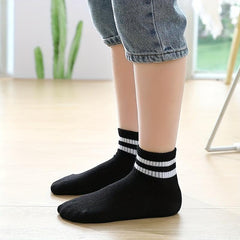 3 Pairs Unisex Preppy Kids Crew Socks for Boys Girls