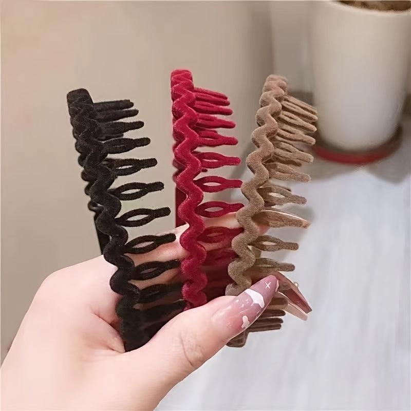 Girls Headband With Combs Non slip Hairband Head Hoops Hair Accessories