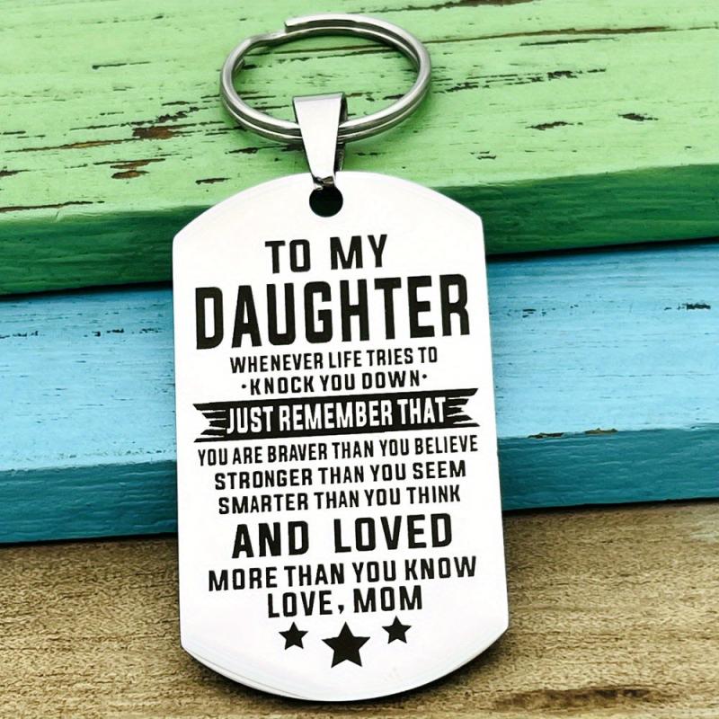 Inspirational Keychain Gift For Daughter Son From Mom Dad