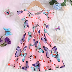 Toddler Girls Butterfly Princess Dress For Party Beach Vacation