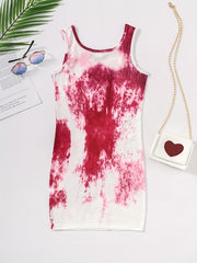Girls Bodycon Tank Dress Tie Dye for Party Beach Vacation