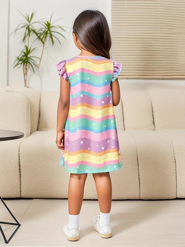 Toddler Girls Unicorn Princess Dress Party Summer Clothes