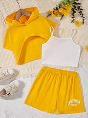 Girls Casual Sleeveless Summer Suit for Kids