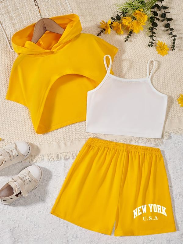 Girls Casual Sleeveless Summer Suit for Kids