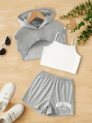 Girls Casual Sleeveless Summer Suit for Kids