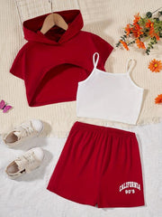 Girls Casual Sleeveless Summer Suit for Kids